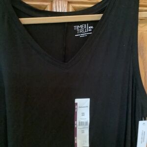 Black ladies tunic/tank neck top